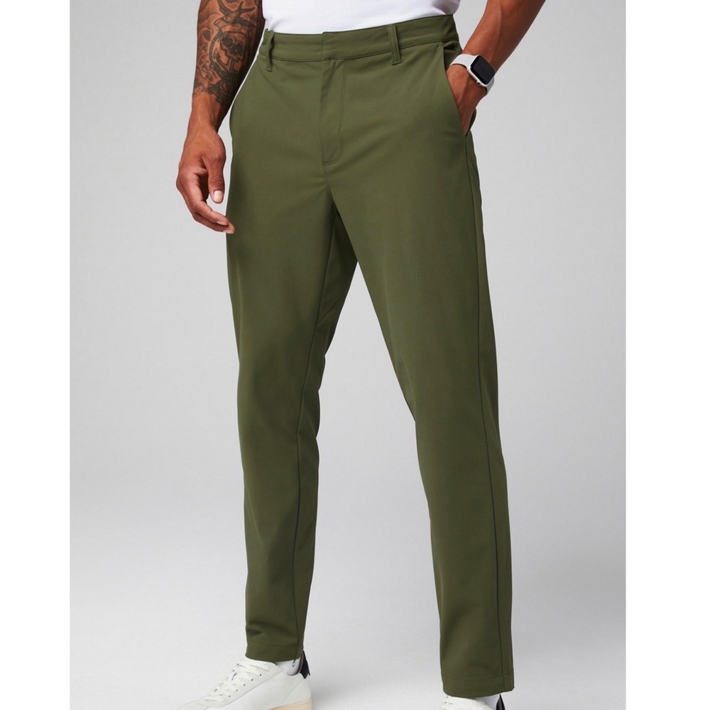 Fabletics Men's The Don Trouser Size 29 Green Activewear Casual Stretch Everyday